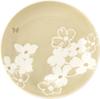 Hanae Mori "Fleur" Floral Print Set of 4 Curry Plates, Pasta Plates, and Deep Plates, Approx. 21cm Diameter x 4cm Deep, Dishwasher and Microwave Safe,