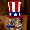 Patriotic Star Hat Tree Top, Red White Blue Christmas Tree Decoration, Independence Day Decoration Independence Day Party Supplies
