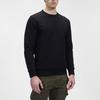 C.P. Company Solid Color Letter Print Crew Neck Long Sleeve Sweatshirt Unisex Sweatshirt Black 14CMSS085A005086W999