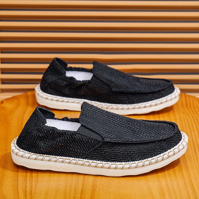 New Deodorant Breathable Lightweight Fashion Canvas Shoes in Summer 39 чёрный