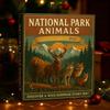 Christmas Countdown Calendar 2D Acrylic Ornament 24 Days National Park Animal Christmas Ornaments for Wall Seasonal Display
