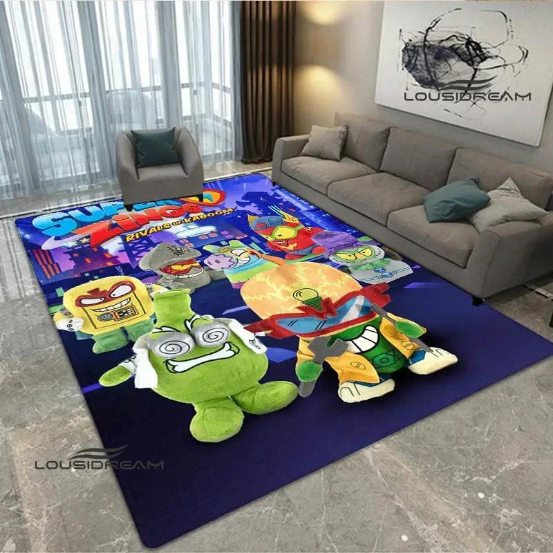 Cute cartoon Super Zings printed carpet Non -slip carpet Yoga mat door mat photography props kitchen mat area rug birthday gift
