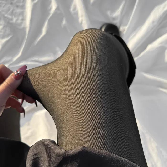 Lululella Compression Fleece-Lined Illusion Stockings 200D Black