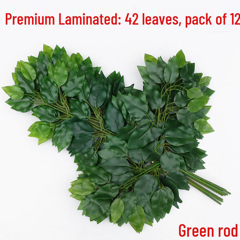 Artificial Banyan Branches with Laminated Plastic Leaves for Landscaping and Decoration