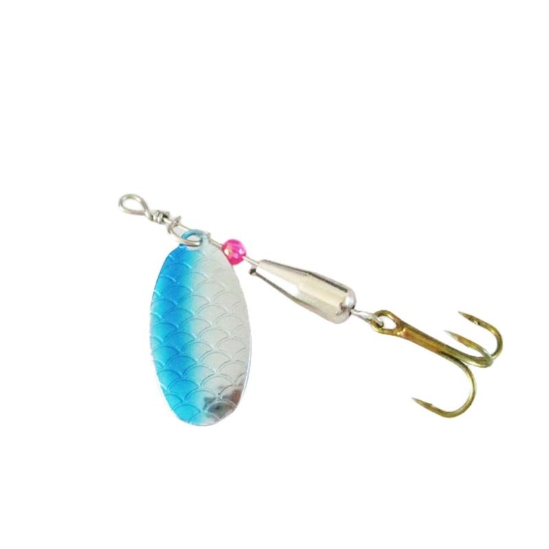 10Pcs Fishing Spinner Swimbaits Set for Saltwater and Saltwater Sequins Lures Set Spoon Steel Treble Hook Spinner Baits