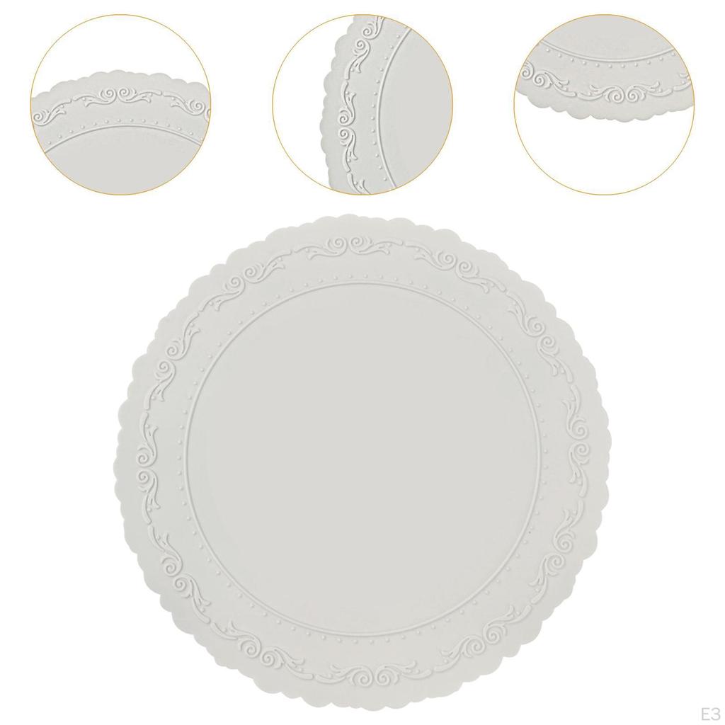 Silicone Placemat Anti Skid Dining Table Decor Wipeable Mat for Cafe Hotel Party