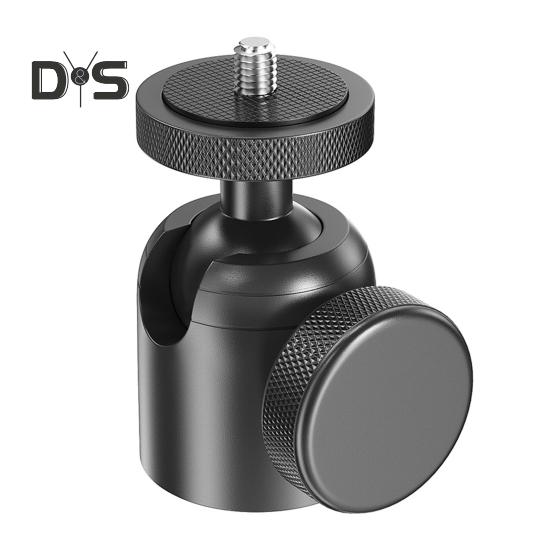 

Мини-шаровая головка из алюминиевого сплава, вращающаяся на 360 градусов, винт 1/4 3/8 дюйма, металлический светодиодный светильник для видеосъемки, адаптер для крепления на головке штатива для мобильного телефона, DSLR-камеры 1/4inch