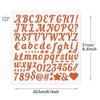 26 alphabet letters in iron-on vinyl, 10 colors, iron-on patches, DIY decals for t-shirts, bags, caps, pants, DIY crafts