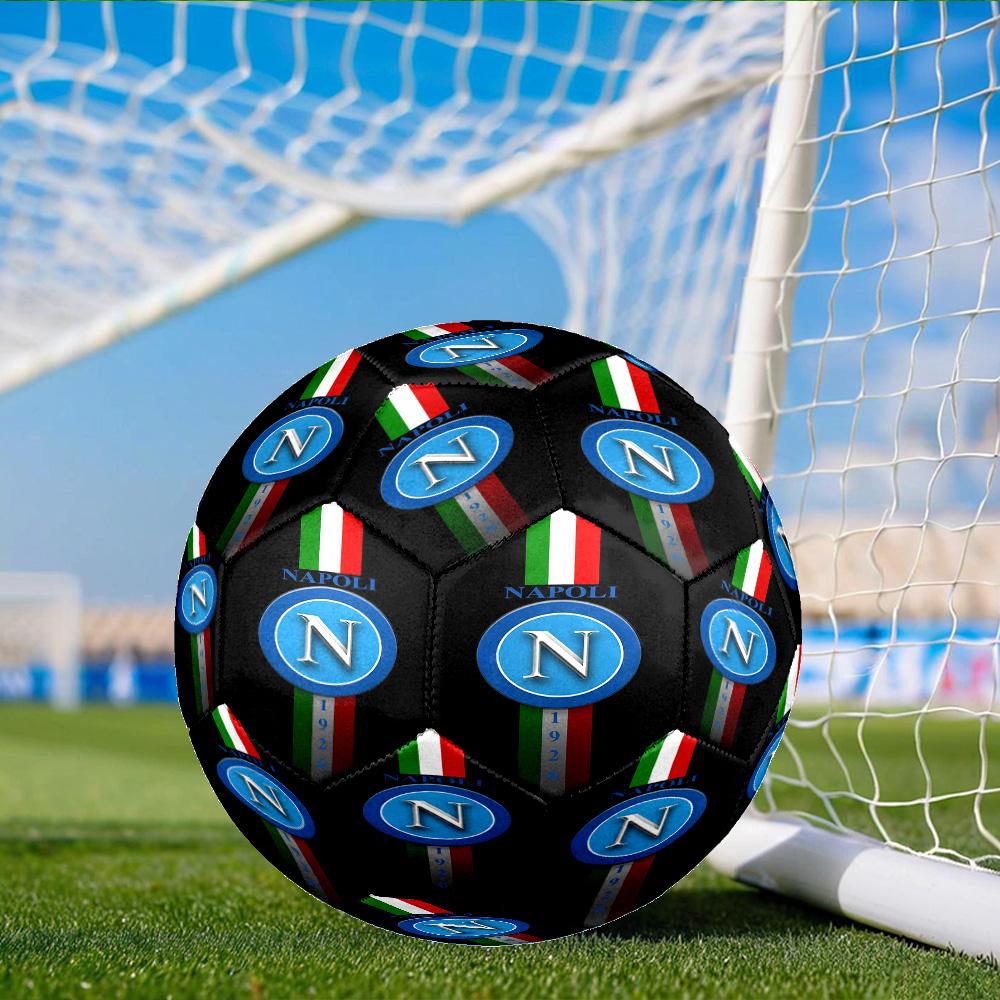 Napoli Blue Energy Symbol Size 5 Soccer Ball, Suitable for Training and Matches, High-Elasticity, Wear-Resistant Material Gift for Fan