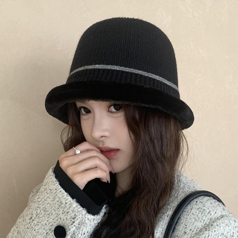 Купить Увлажняющая вязаная шапка рыбака с плюшевой кромкой для женщин ...