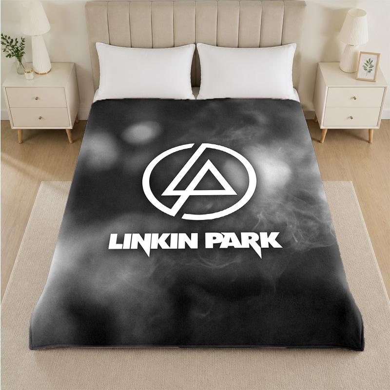 Linkin Park Druck Flanelldecke Gemütliche Leichte Plüschdecke für Bett Sofa Haushalt