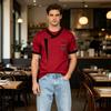 Ανδρικό Κρεμ T-Shirt με 3D Εκτύπωση και Στρογγυλή Λαιμόκοψη, Γραφικό Κουζίνας με Σχέδιο Στολής Σεφ, Casual κοντομάνικο T-shirt