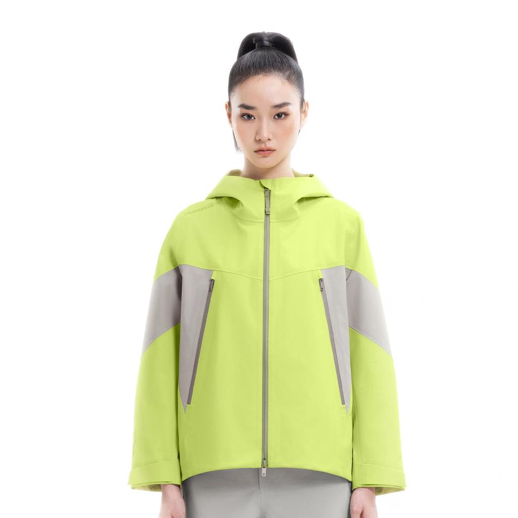 Li-Ning Outdoor CF Water Resistant Windproof Single Layer Jacket Women Jackets Yellow Lime-Green AEMW014-4