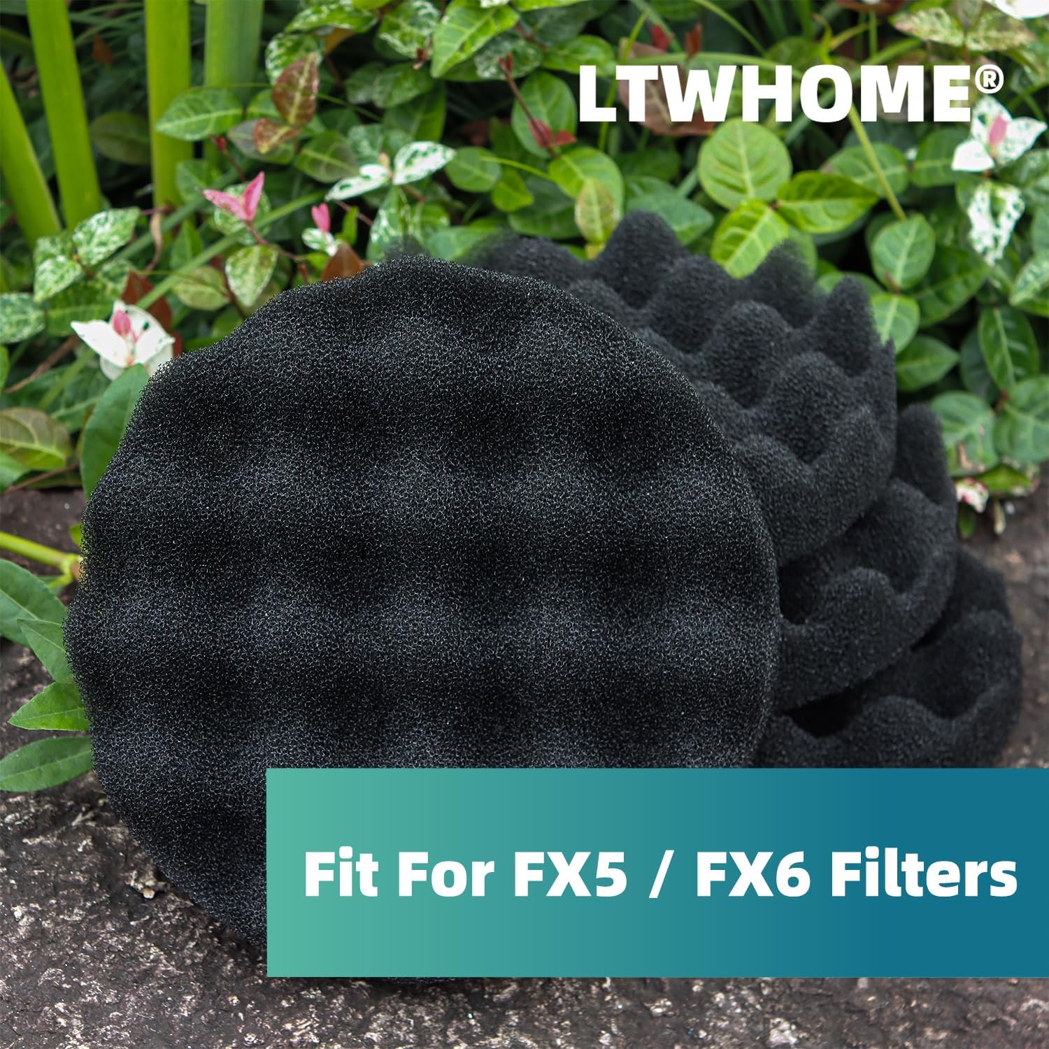 LTWHOME Bio-Foam Filter Pads Non But Suitable Fit Fit for Fluval FX5 / FX6 Filters(Pack of 6)