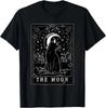 Graphic Cat Lovers Moon Tarot Card Cat Tarot Card The Moon T-Shirt, Unisex Tees