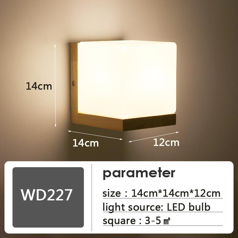 Simple Modern Sconce Wall Light Nordic Living Bedroom Foyer Reading Wood Lighting Bedside Aisle Home Indoor Background Wall Lamp