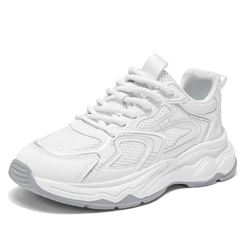 Men's shoes spring and autumn breathable mesh running sneakers boys student trend teen dad shoes platform shoes men