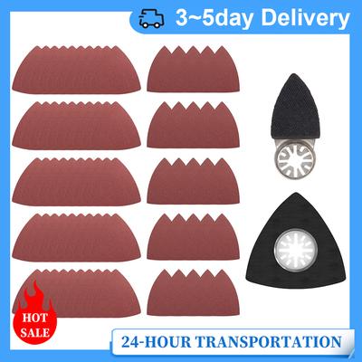 77 adet Zımpara Pedi Çeşitli Set 60/80/120/180/240 Kum Zımpara Kağıdı Pedi Üçgen Zımpara Pedi Titreşimli Çok Amaçlı Alet Zımpara Pedi