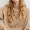 ChainsPro Y-shaped Long Necklace for Women, Cross, Crucifix, Virgin Mary, Miraculous Medal, Rosary Accessory