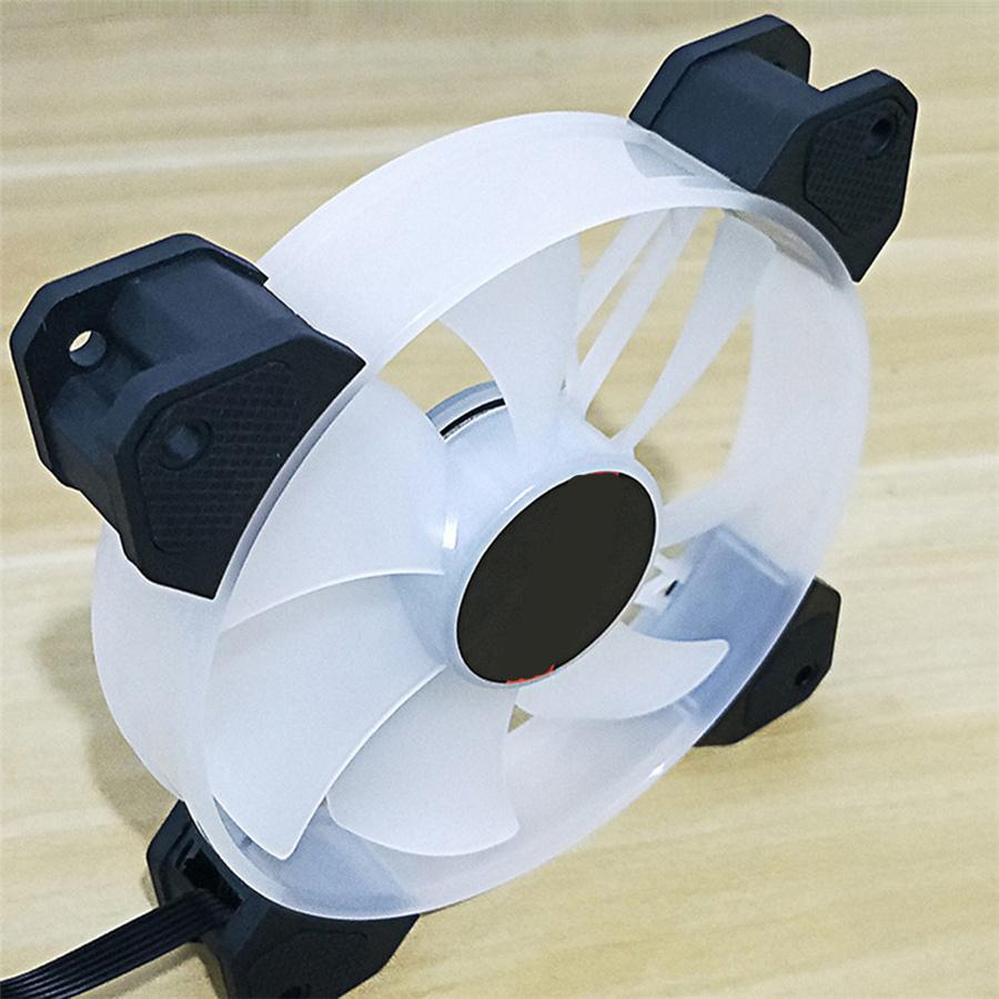 6pcs 120 mm Computer Case Fan RGB Fan Adjustable Colorful Lamp Light For Radiator Mute Fans Adjust Cooler