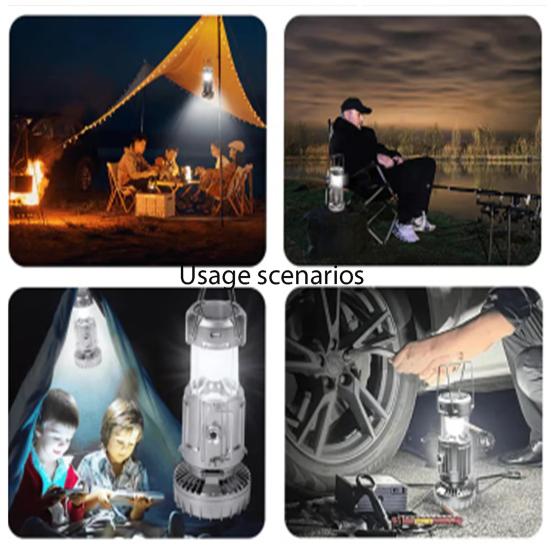 Solar Camping Light with Fan Super Bright High Lumens Compact