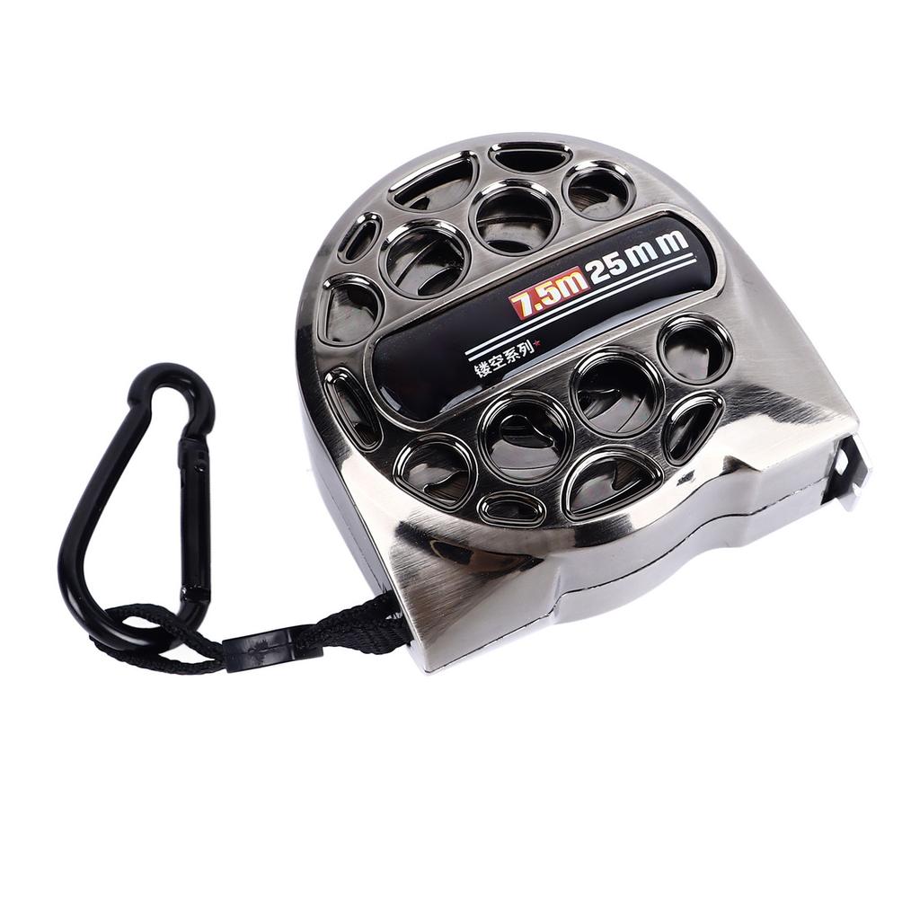 7.5M Nickel Plated Tape Measure Waterproof Rust Resistant Portable Hollow Tape Ruler for Home