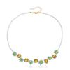 Korean Sweet Cool Resin Flower Charm Beaded Pendant Necklace for Women Girls Fashion Choker Necklace Party Jewelry Gift