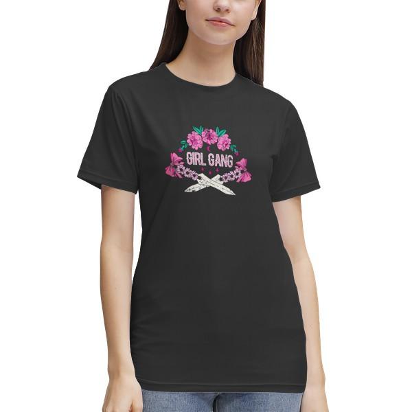 FEREDA, Dívčí gang potištěné tričko s krátkým rukávem a kulatým výstřihem, dámské tričko