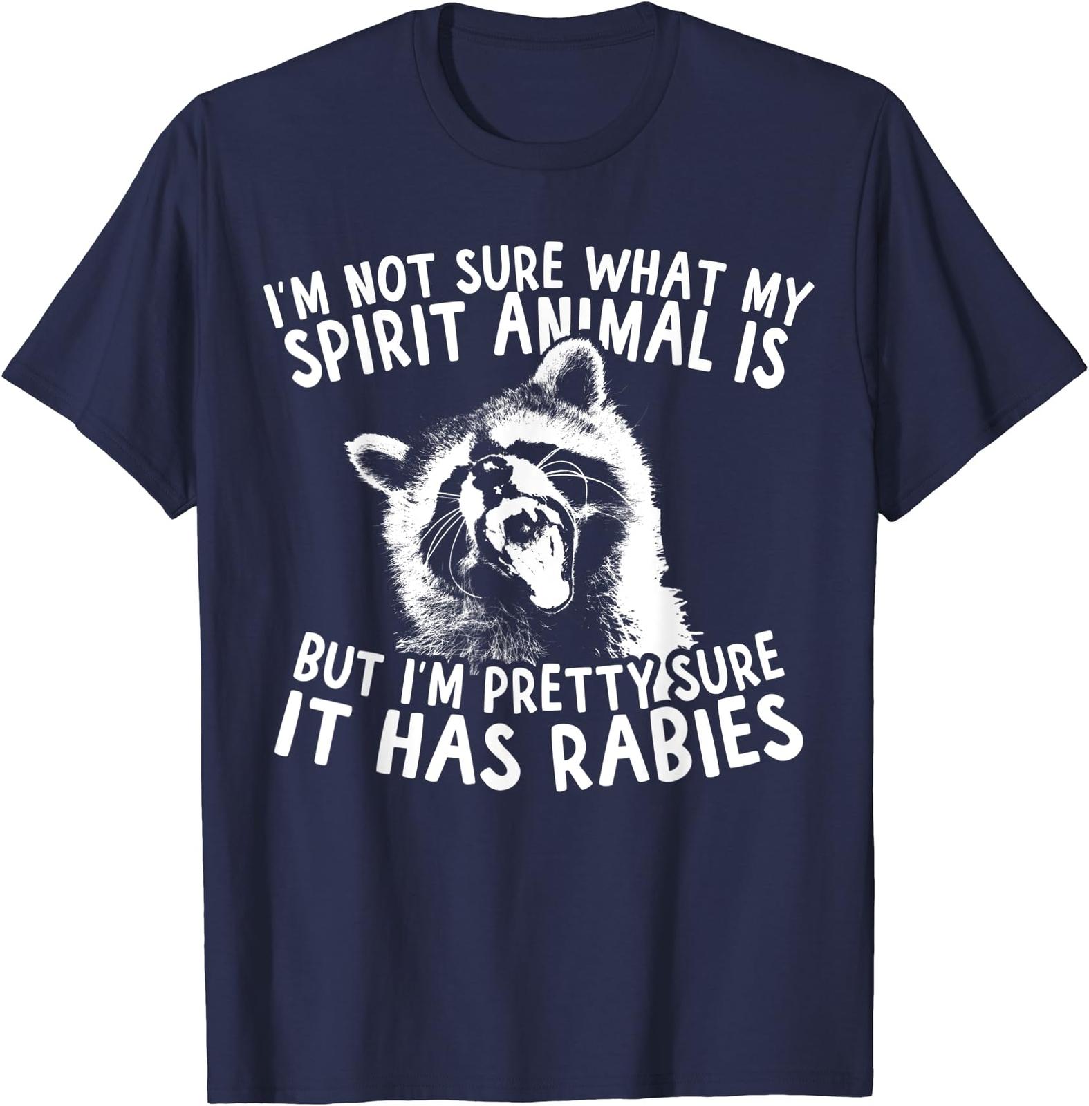 Funny Raccoon Spirit Animal Wildlife Gift Tee T-Shirt S разноцветный