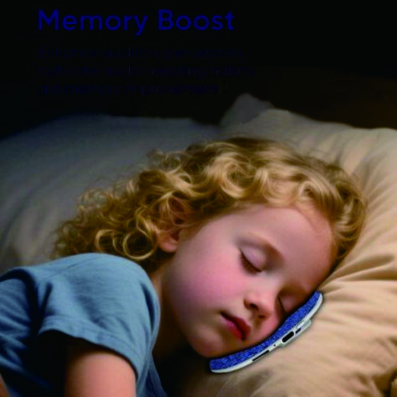 Bluetooth 6.0 Pillow Speaker for Sleeping, Ultra-Thin Under Pillow Sound Machine with White Noise HiFi Stereo Audio