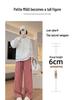 Red Checkered High Waist Wide Leg Pants for Women - Lazy Style, Linen, Perfect for Spring and Autumn