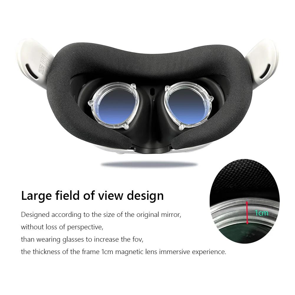 VR Magnetic Frame and Anti-Blue Light Lens VR Lens Protector VR Eyeglasses Lens Spacer for Meta/Oculus Quest 3 for Oculus Quest3