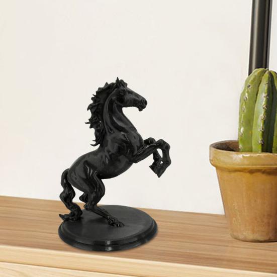 3D Printed Horse Figurine Simulation Black Horse Statue Animal Sculpture Home Office Bookshelf Desktop Decoration Ornament