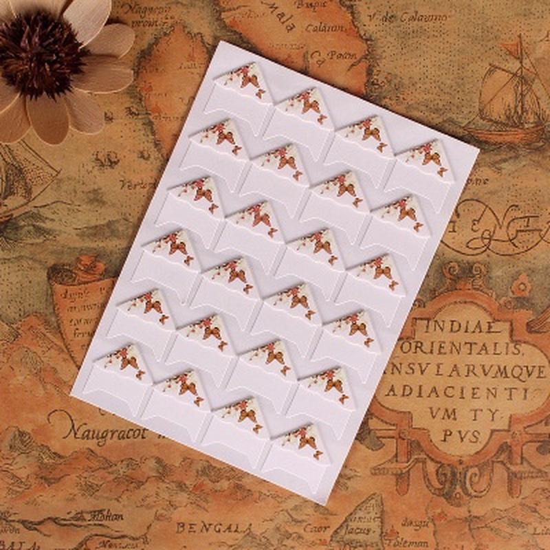 DIY Floral Print Corner Paper Stickers for Photo Albums Handwork Frame Decoration Scrapbooking