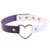 Four-Buckle Harajuku Punk PU Leather Peach Heart Necklace