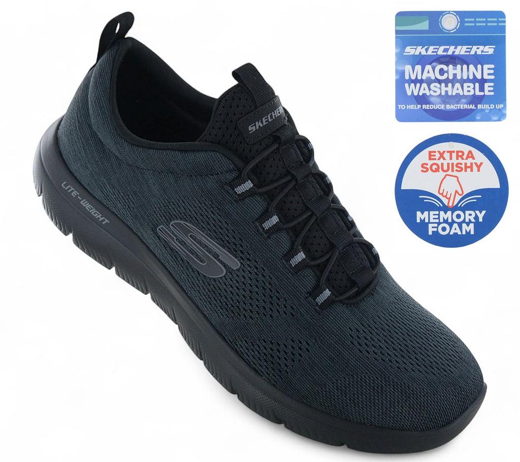 Skechers Summits Louvin - Men's Slip-On Shoes Sneakers Black 232186-BBK ORIGINAL