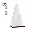 Christmas Party Scene Props Vintage Wooden Tree, LED Lighted Tabletop Centerpiece Decorations, Led Xmas Decor Winter Reindeer Desktop Indoor