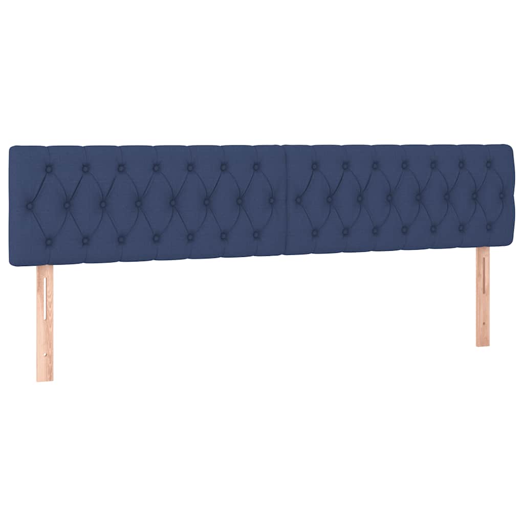 Box Spring Bed with Mattress Blue 120 x 190 cm Fabric