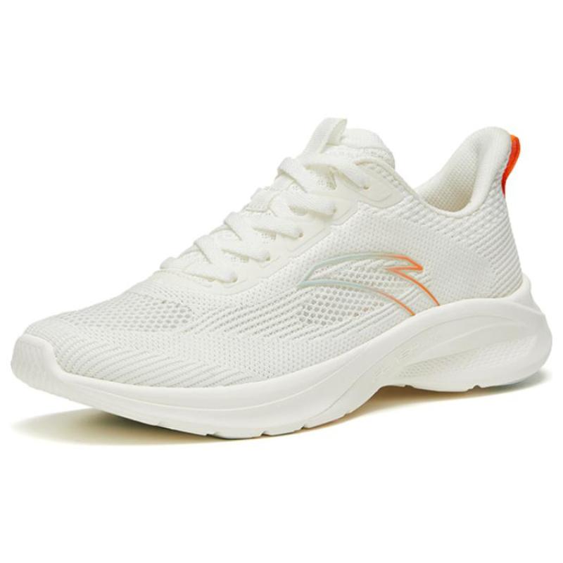 Anta Anti Slip Wear Resistant Low Top Running Shoes Women's White Orange Sneakers 122325576-1