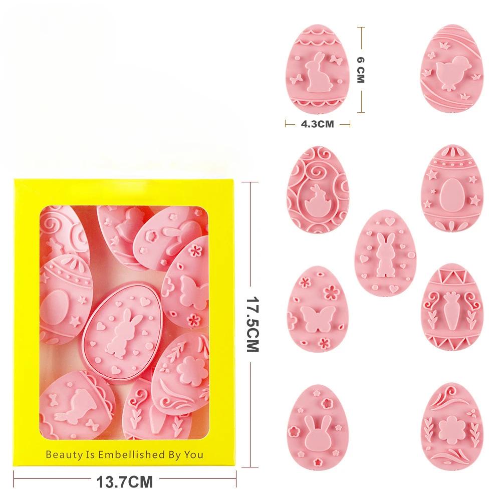 Easter Cookie Mold Cartoon Rabbit Chick Resurrected Egg DIY Cookie Press Baking Embossing Mold Flipping Sugar Baking Mold