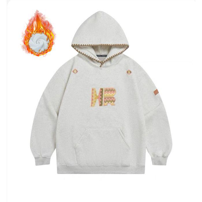 Tide Embroidered Hooded Sweatshirt: Women's Loose-Fit College Street Style, Perfect for Spring and Autumn.