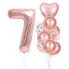 10-piece 32-inch Rose Gold Number Balloon Party Decoration Balloon Set AVE