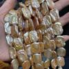 1String, Boho Women Pink Irregular Rectangular Artificial Pearl Beads 1.5×2cm, DIY Jewelry Making Kit, Perfect Gift for Wedding, Mother's Day 36cm