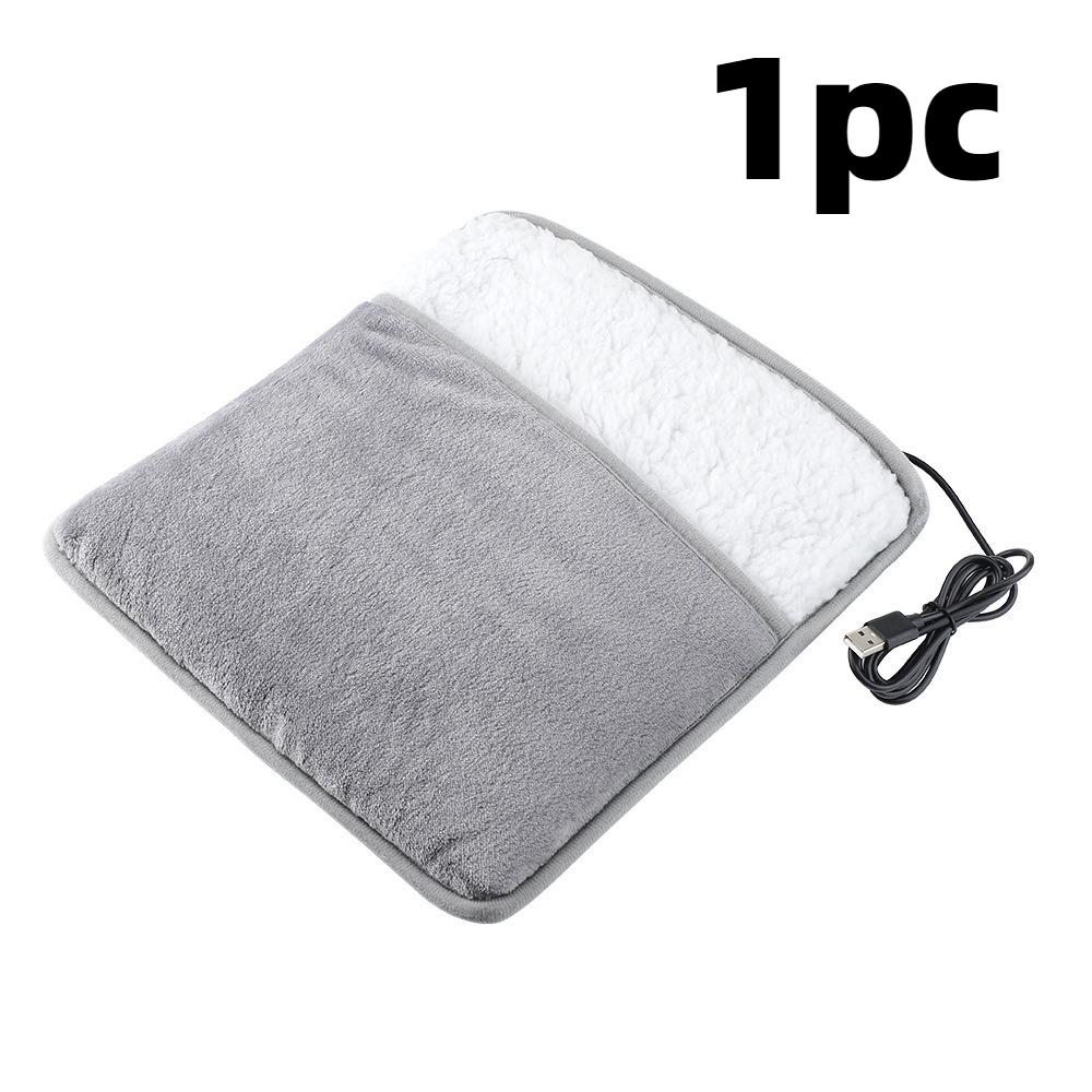 

2PCS Electric Foot Heating Pad USB Charging Soft Plush Washable Foot Warmer Heater Thermal Heating Blanket Foot Warming Mat
