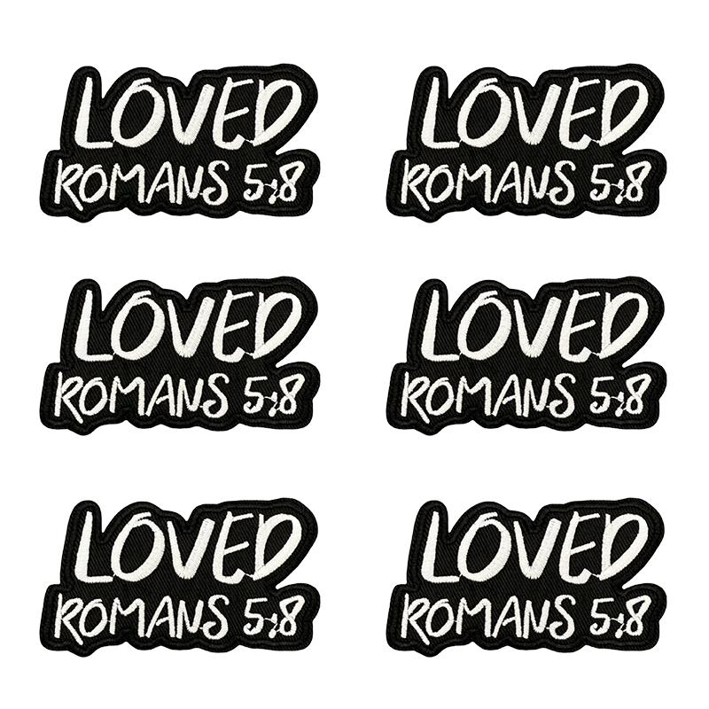 10pcs /Lots Letter Slogan Embroidered Patch Black Iron On Patches For Clothing Thermoadhesive Patches Jackets Hats Backpack Diy
