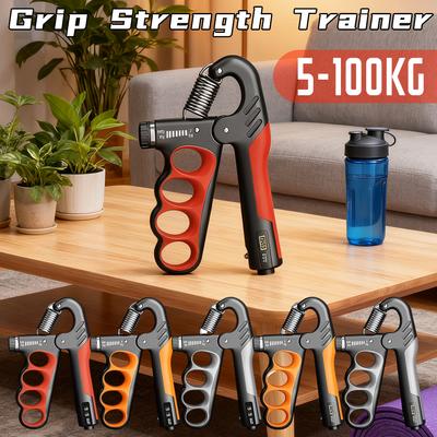 5-100Kg Adjustable Hand Grip Strengthener Trainer With Counter Wrist Forearm And Exerciser For Muscle Building Strength