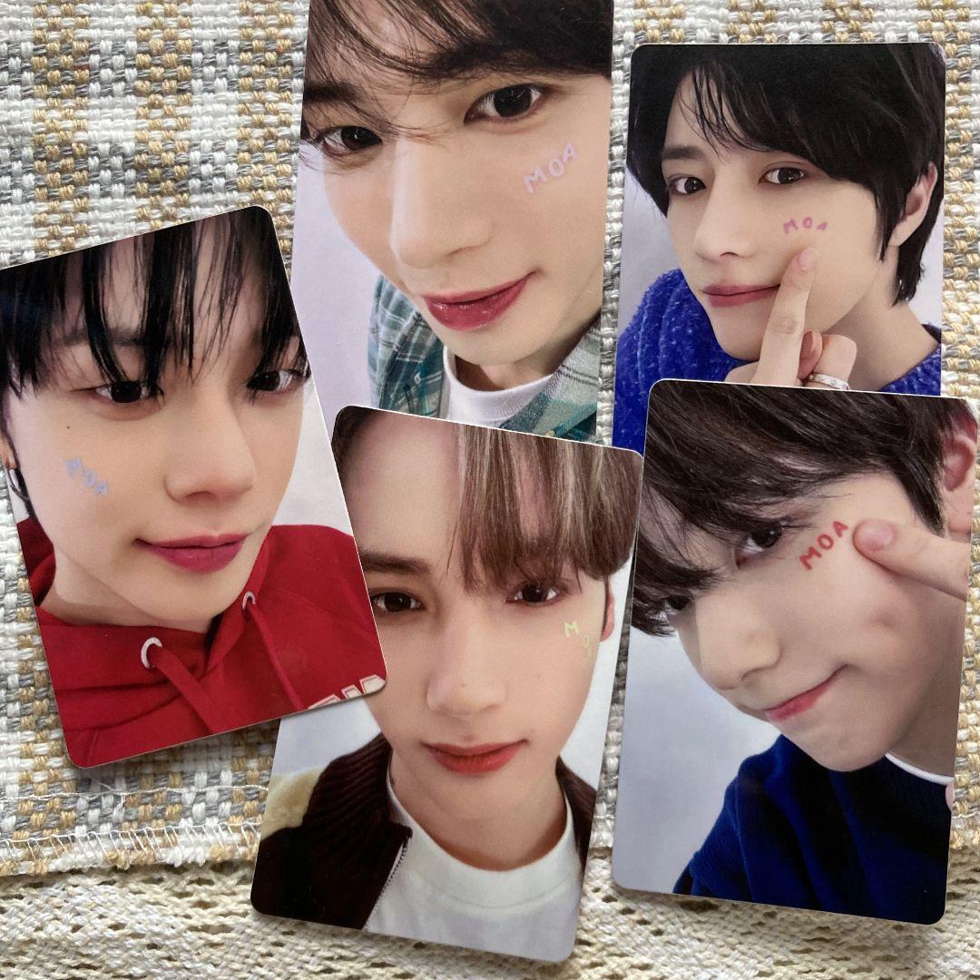 

[USED] TXT moazone Japan concert FC limited trading cards, all 5 cards