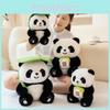 Panda Plüschtier mit Blatt- und Glücksmotiven für Kindergeschenk und Sammler