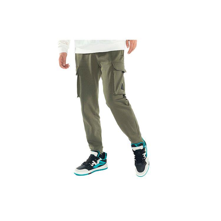 Anta Side Pocket Knitted Cuffed Sweatpants Men Bottoms Green 152146302-1