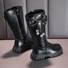 Fashion Foreign Style Girls Boots Long Princess Boots High Boots Autumn and Winter New Girls Soft-soled Leather Boots